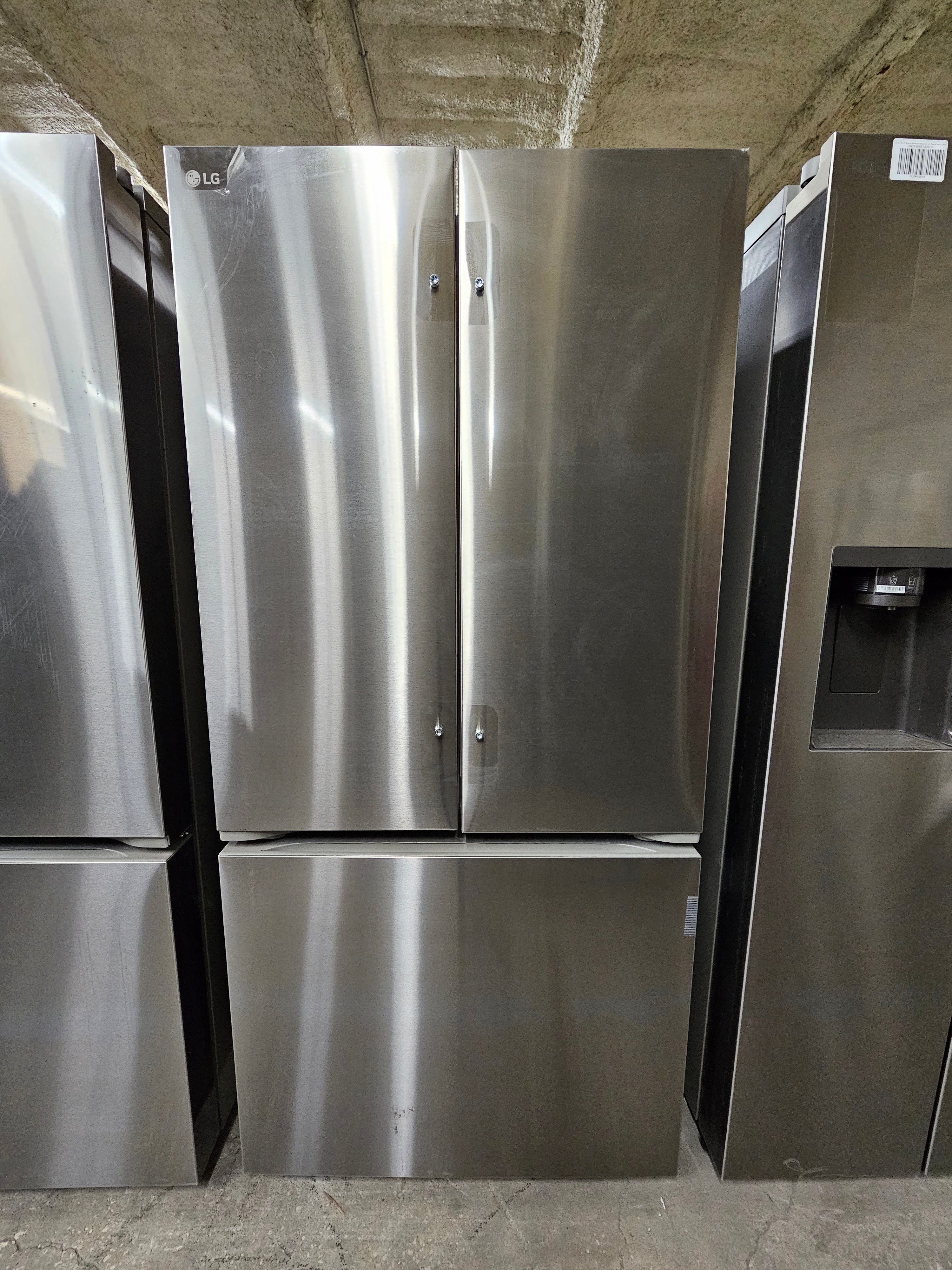 LG Counter-Depth MAX 21 Cu. Ft. French Door Smart Refrigerator with Ice Stainless Steel